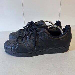 Adidas Superstar Foundation AF5666 Mens Size 11 Black Leather Sneakers